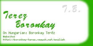 terez boronkay business card