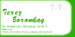 terez boronkay business card